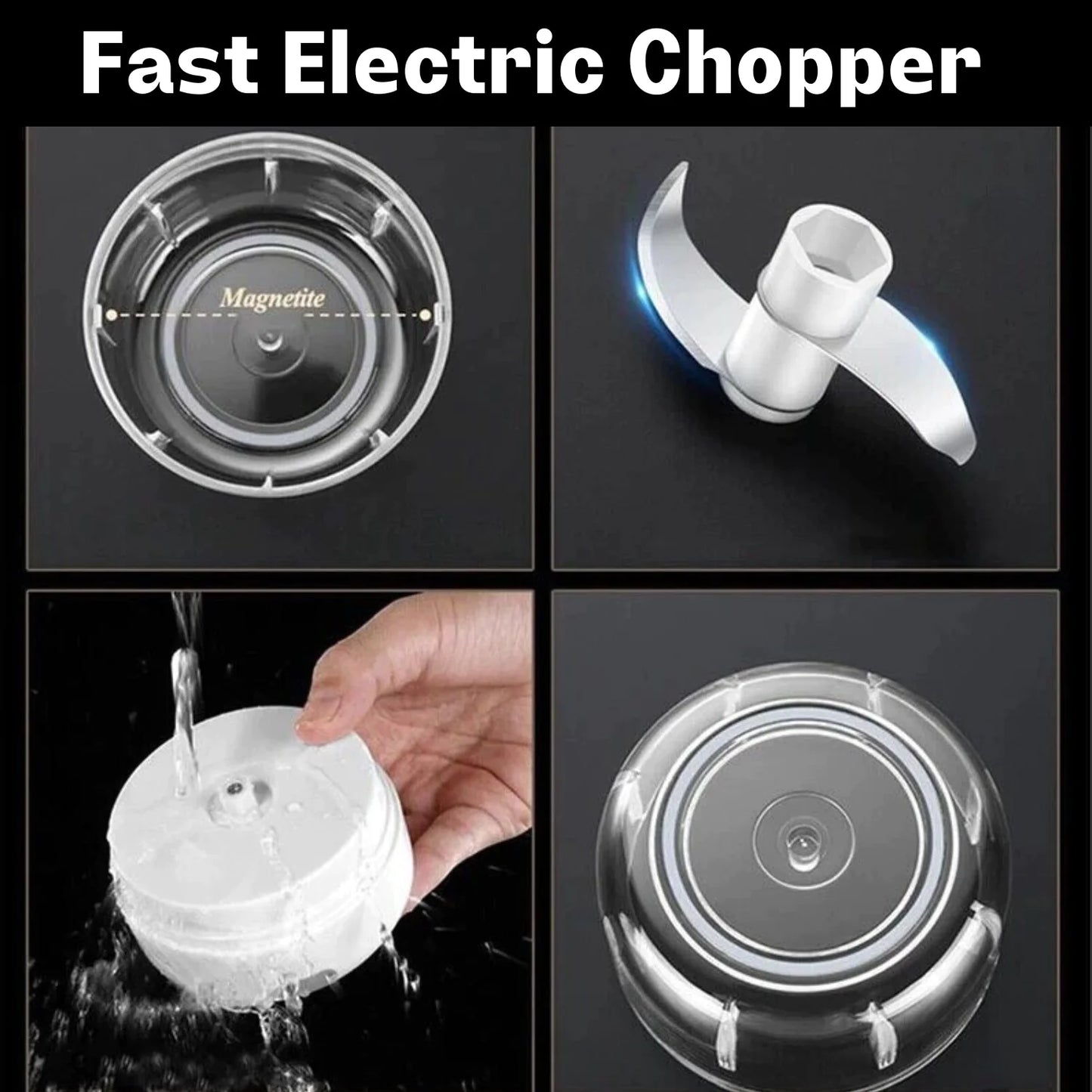 Électrique 300ML Ail Presse Chopper Chili Oignon Fruits Viande Hachoir Mélangeur Mélangeur