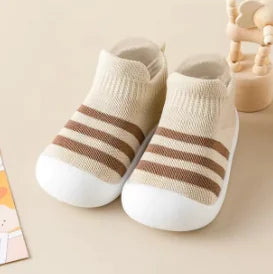 Chaussettes tricotées à rayures pour enfants de printemps et d'automne