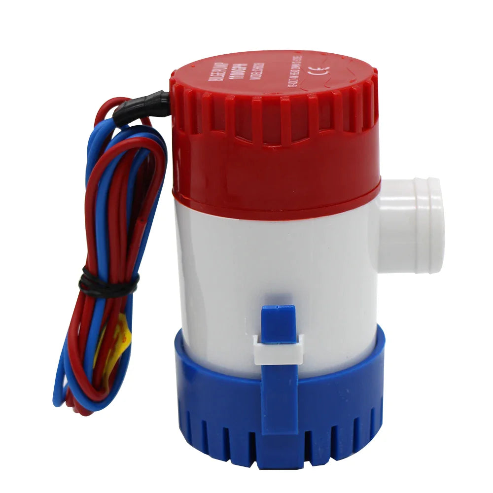 1100GPH 12V Pompe à eau de puisard de cille submersible marine électrique pour tuyau de bateau 3/4"