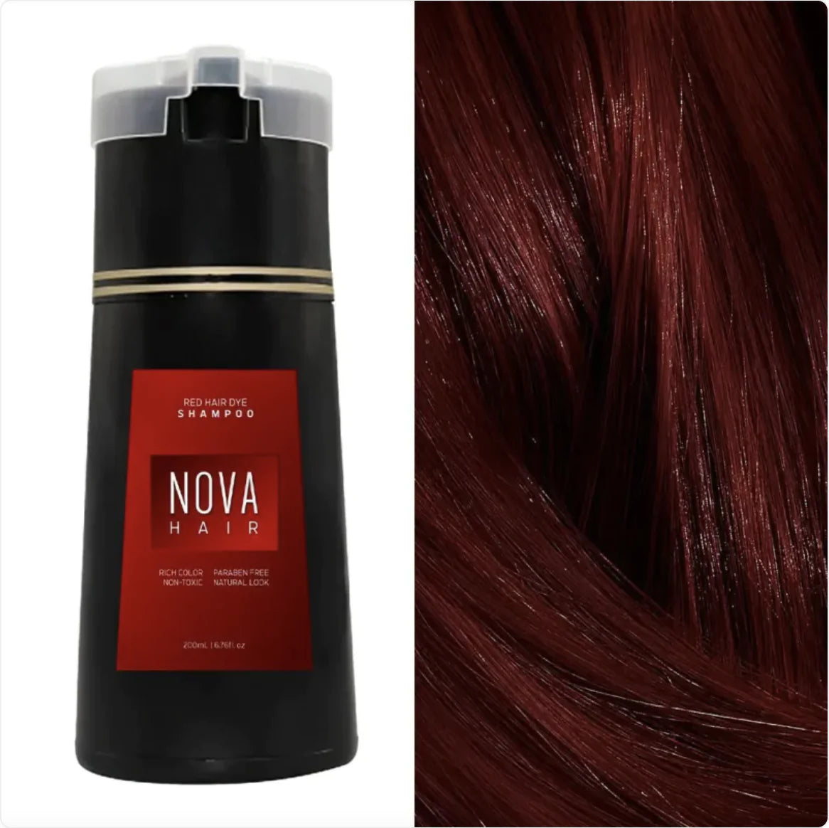 Shampooing naturel 3-en-1 pour teinture et soins capillaires - Couleur à action rapide et longue durée pour hommes et femmes