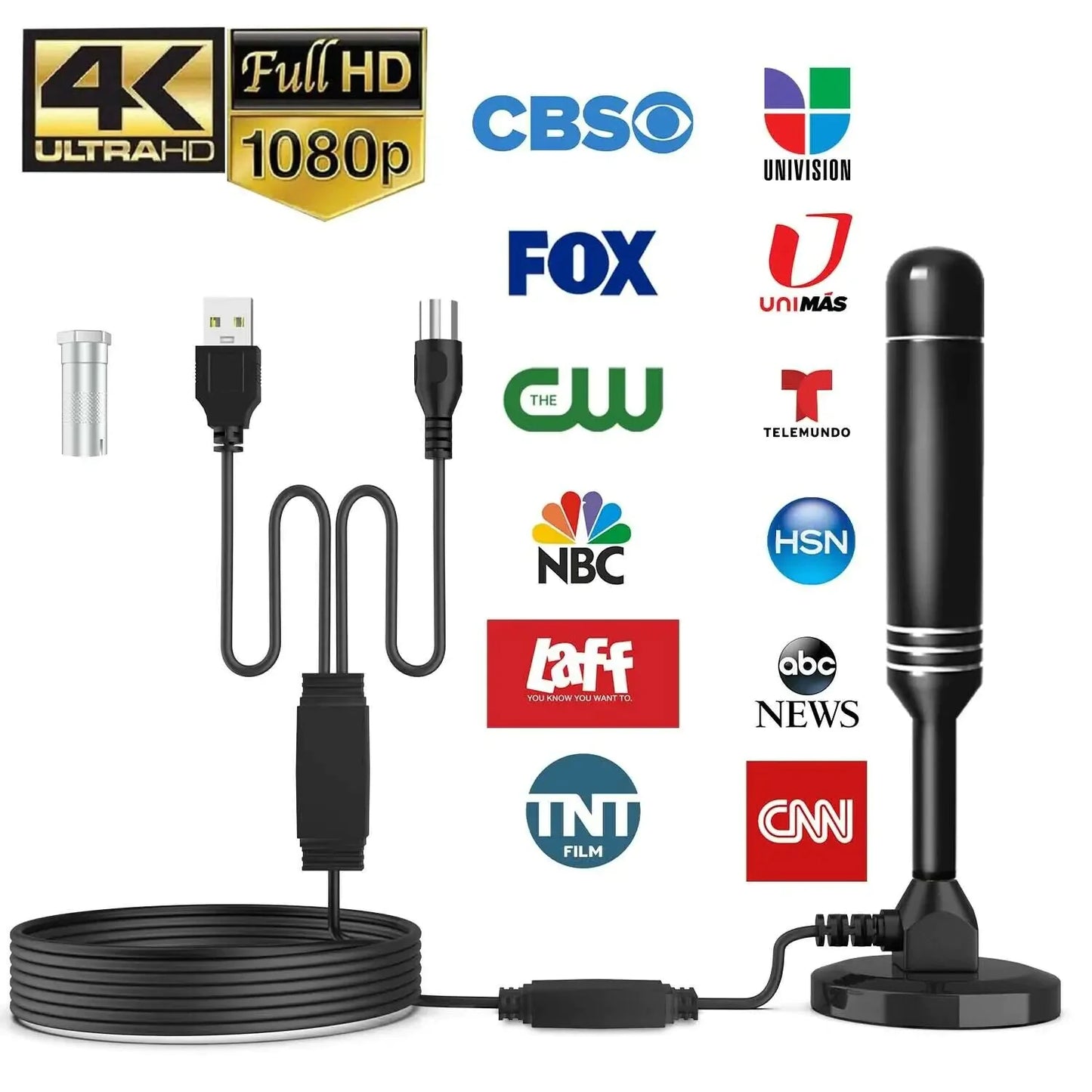 5600Miles Antenne TV améliorée HDTV Amplifiée Numérique 4K 1080P Longue Portée Intérieur
