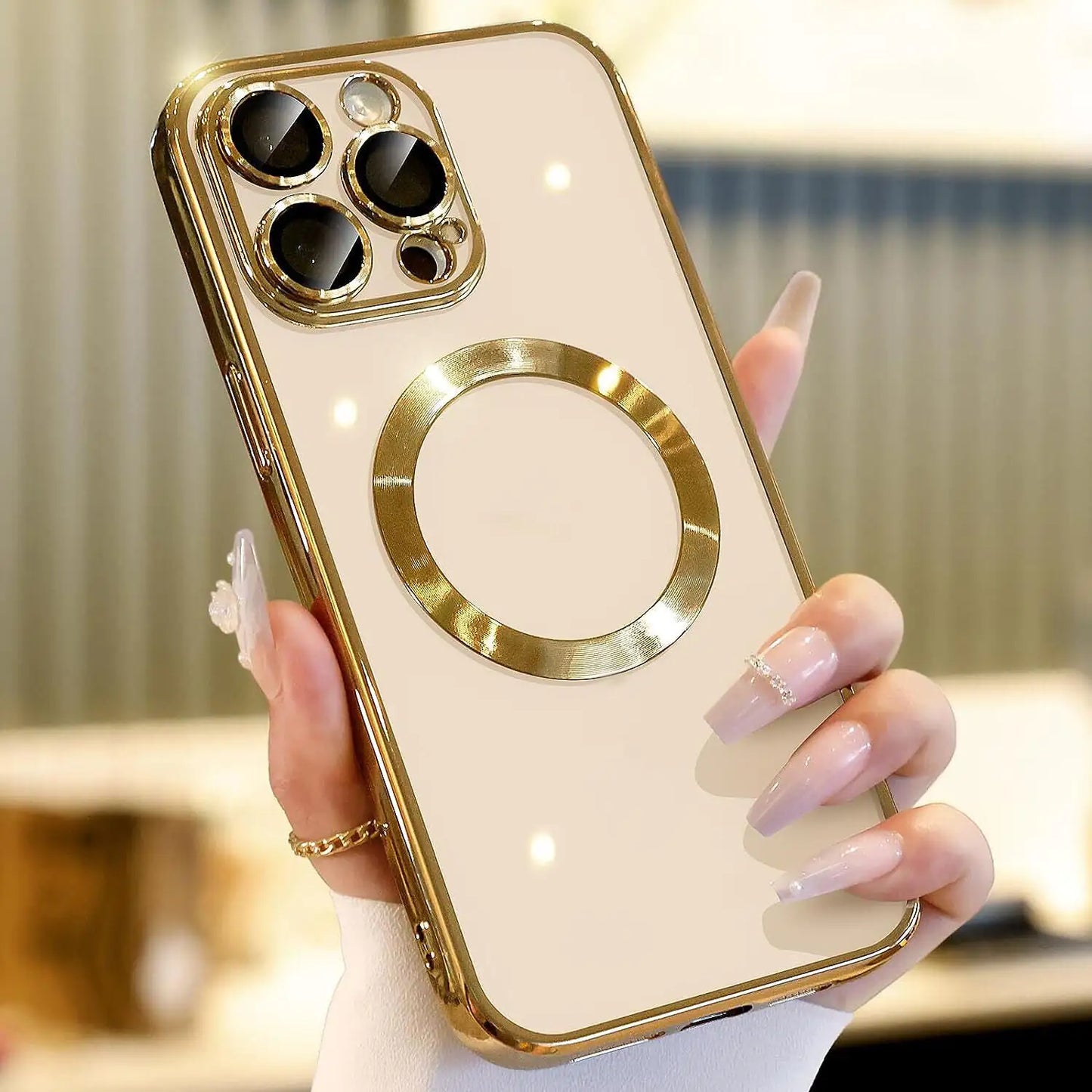 Pour Apple iPhone 14 13 12 11 Pro Max Case Mag Safe Couverture de l'objectif magnétique de l'appareil photo