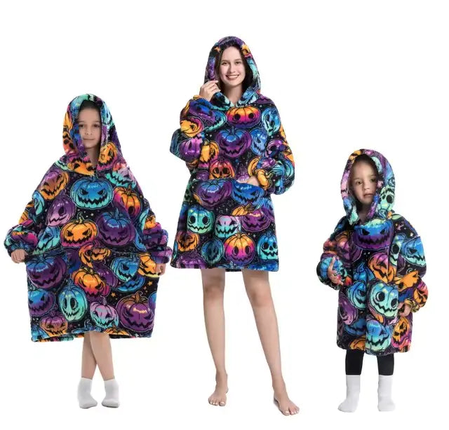 Sweat à capuche en velours surdimensionné en peluche