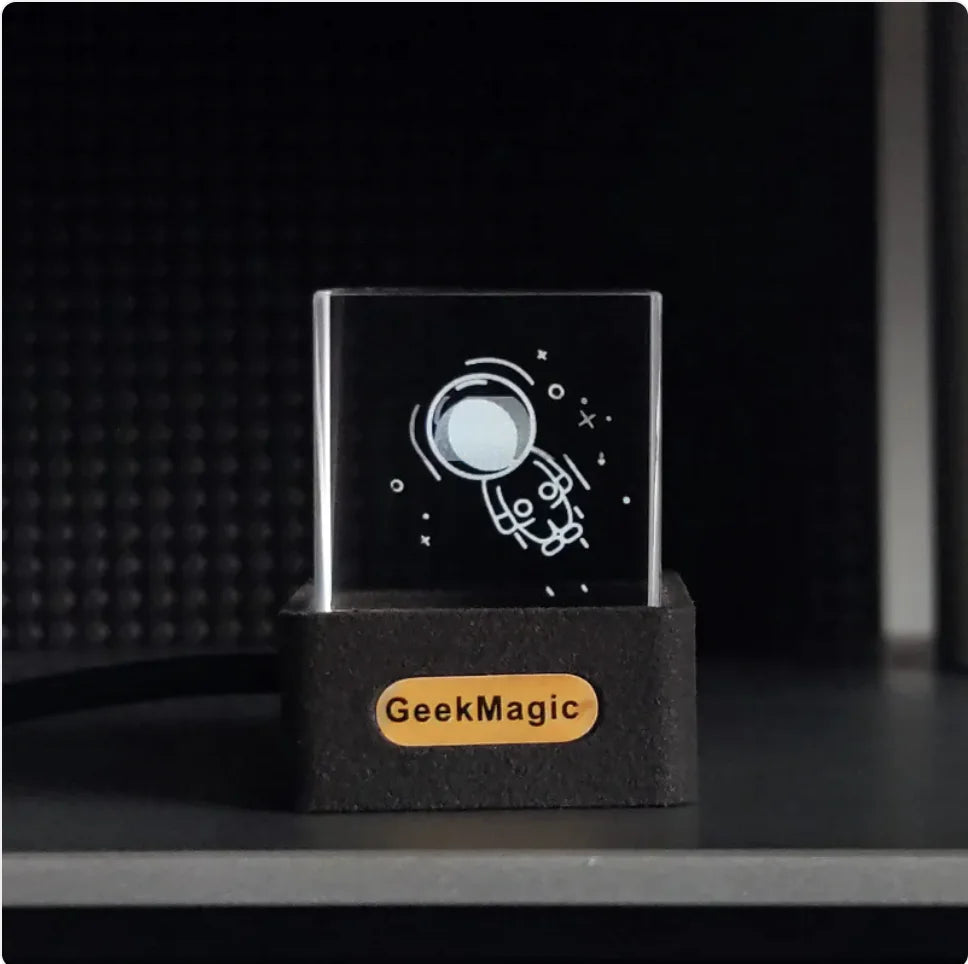 Mini horloge météo WiFi transparente à la mode et décor d'affichage