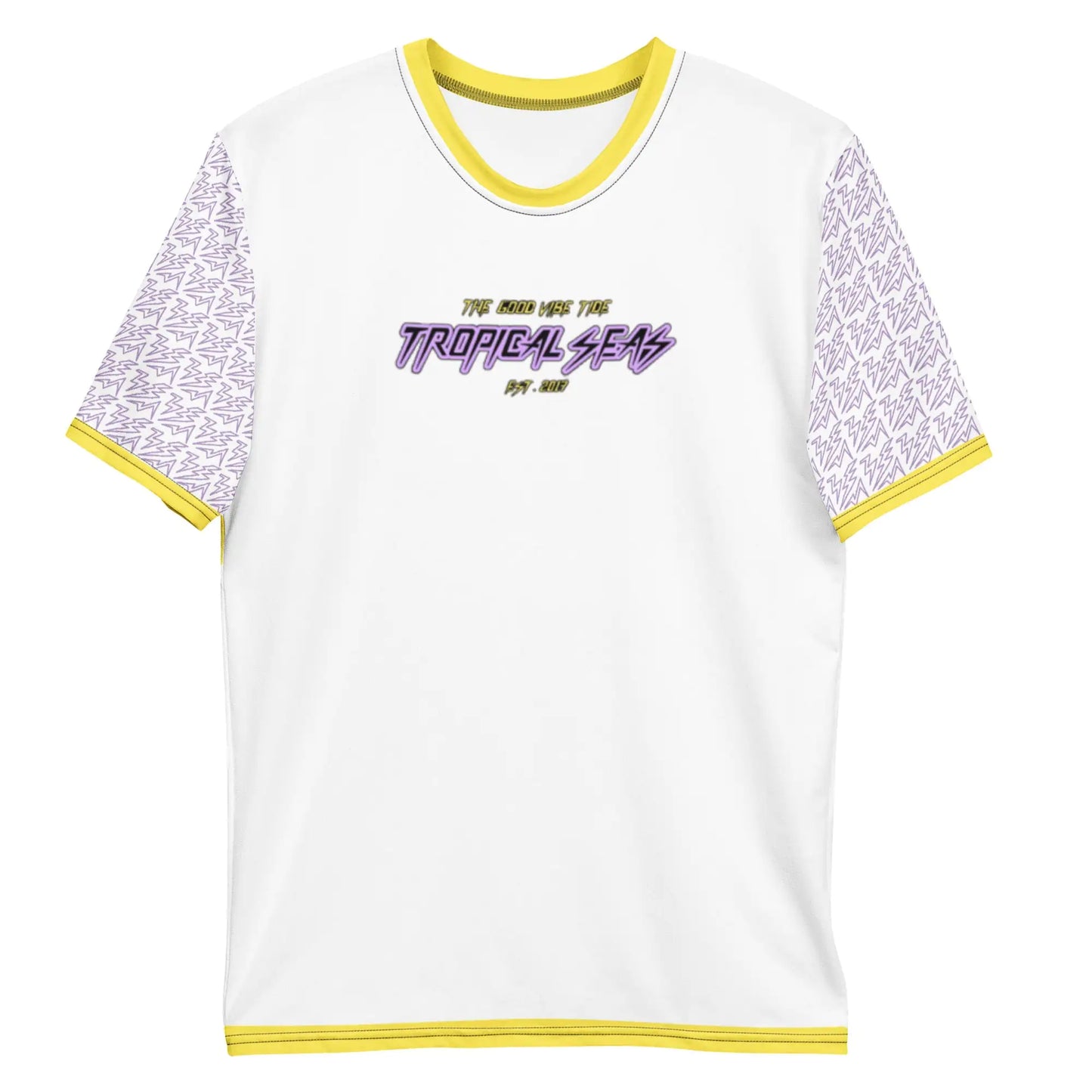 T-shirt électrique violet tropical pour homme