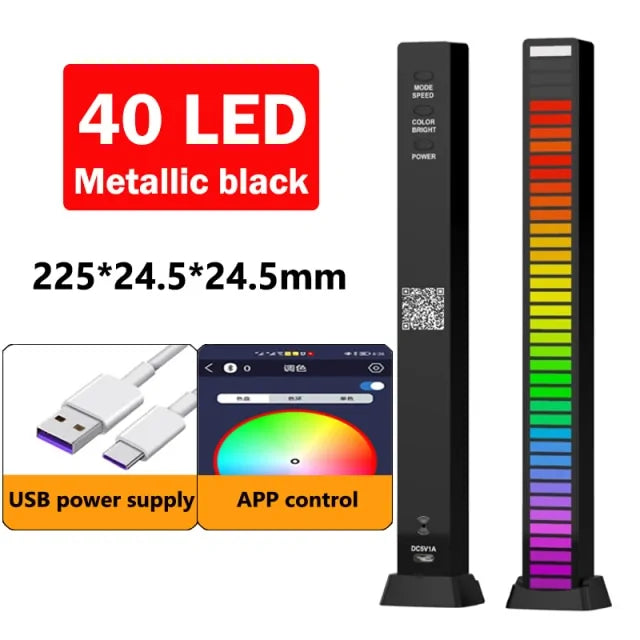 Lumière LED de contrôle du son de la musique