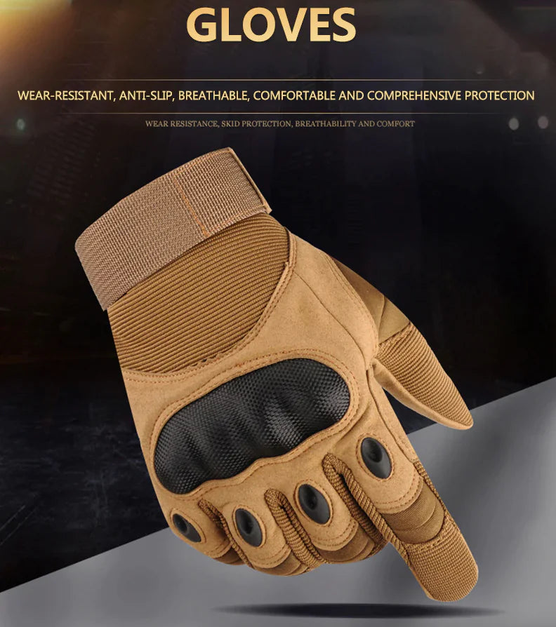 Tactique Moto Motocross Gants à doigts complets Moto Équitation Racing Mittens