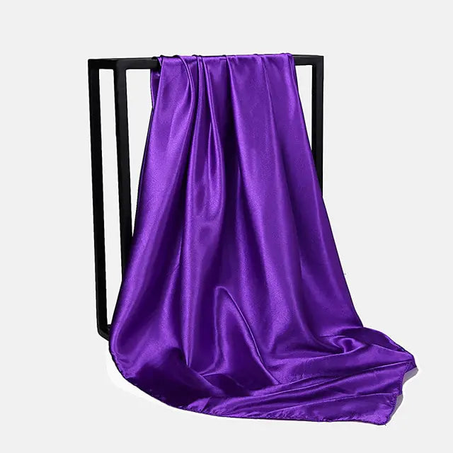 Foulard foulard en soie de couleur unie