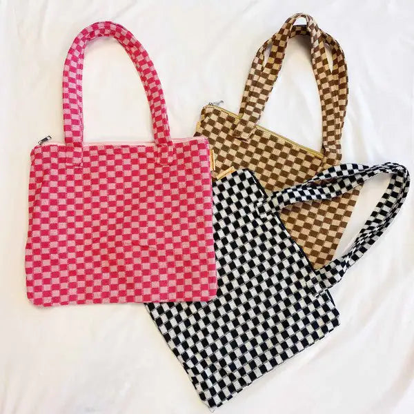 Sac fourre-tout à carreaux