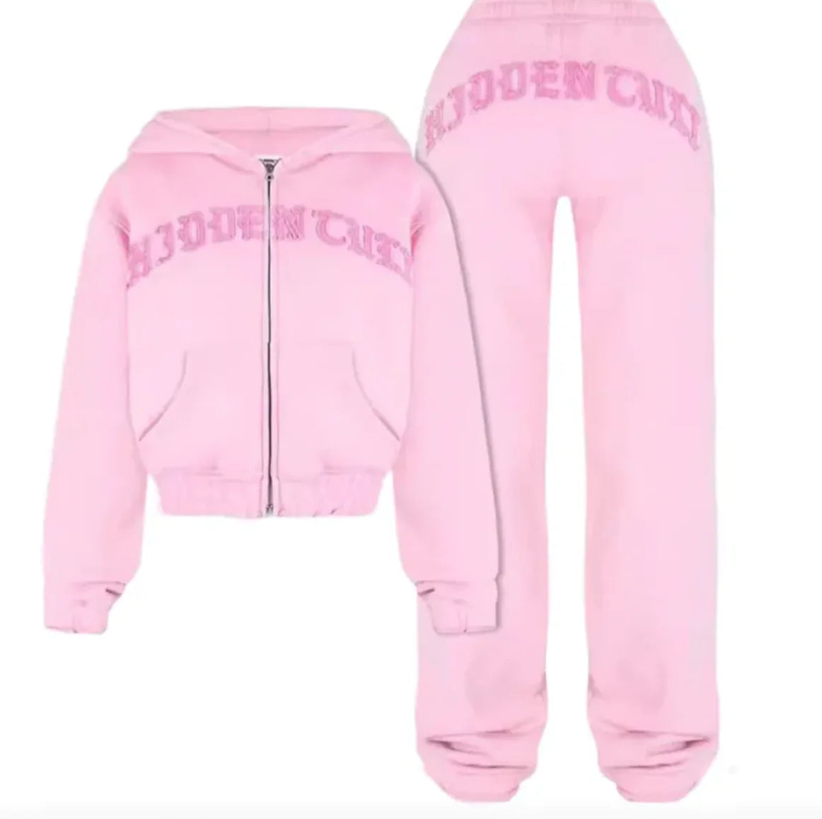 Ensemble deux pièces de haut de tube de transfert de chaleur et de pantalon décontracté taille haute