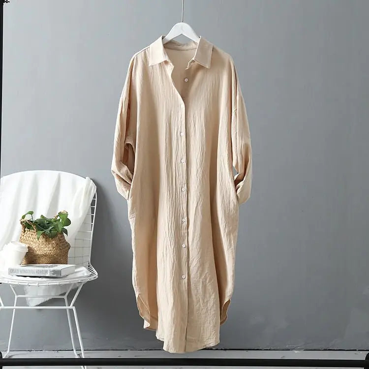 Robe chemise surdimensionnée