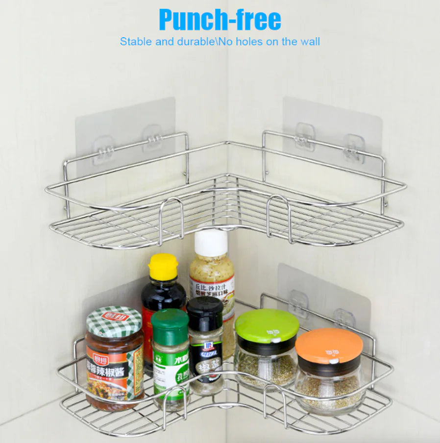 Shower Caddy Shelf Bathroom Corner Bath Storage Holder Organizer Triangle Rack