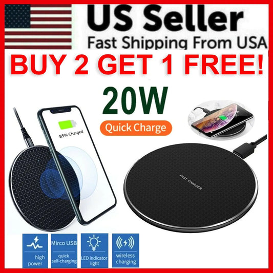 Chargeur sans fil de 20 W Chargeur rapide pour Samsung iPhone XS Max X XR 12 13 Pro