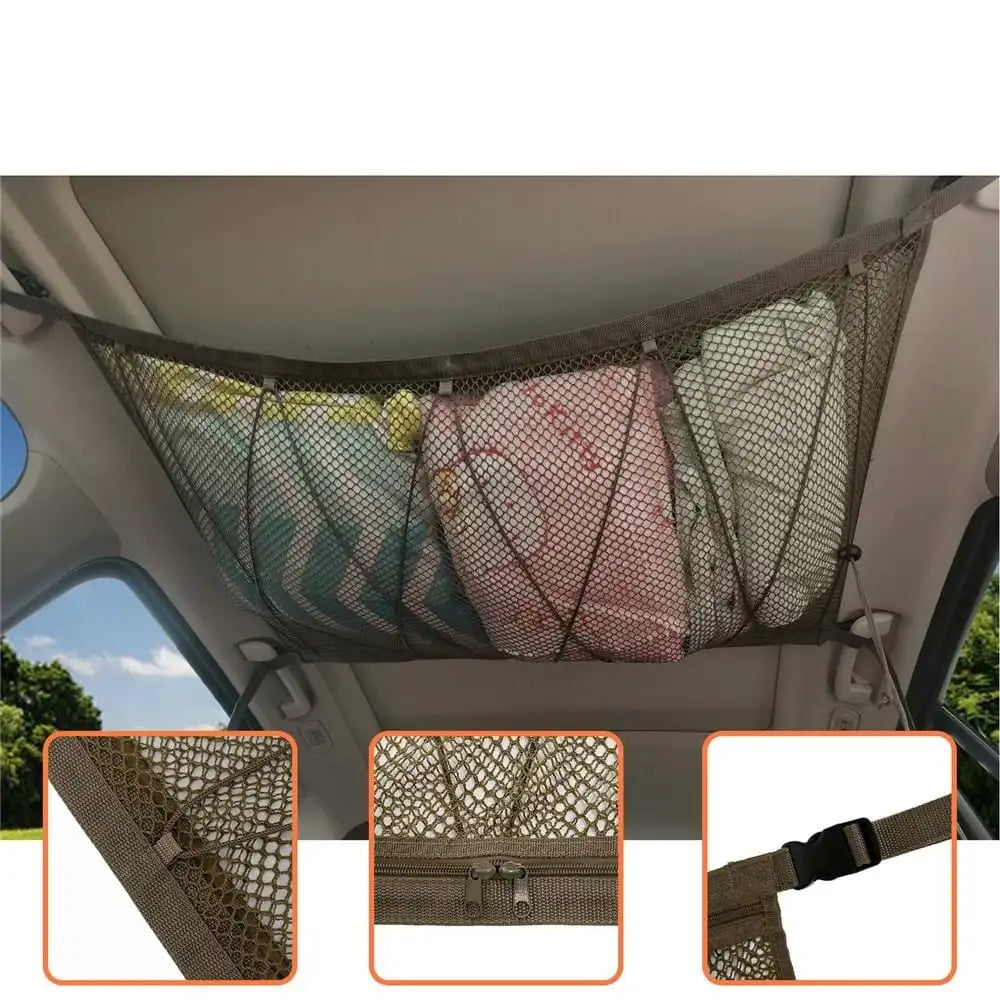 Filet de rangement pour plafond de voiture