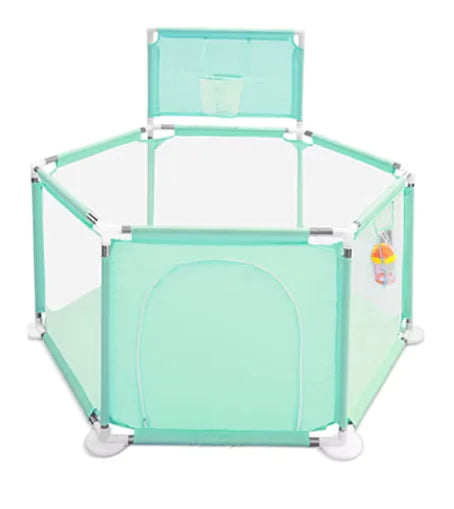 IMBABY Baby Playpend - Barrière de sécurité avec piscine à balles, basket-ball et football pour enfants
