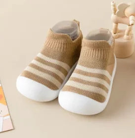 Chaussettes tricotées à rayures pour enfants de printemps et d'automne