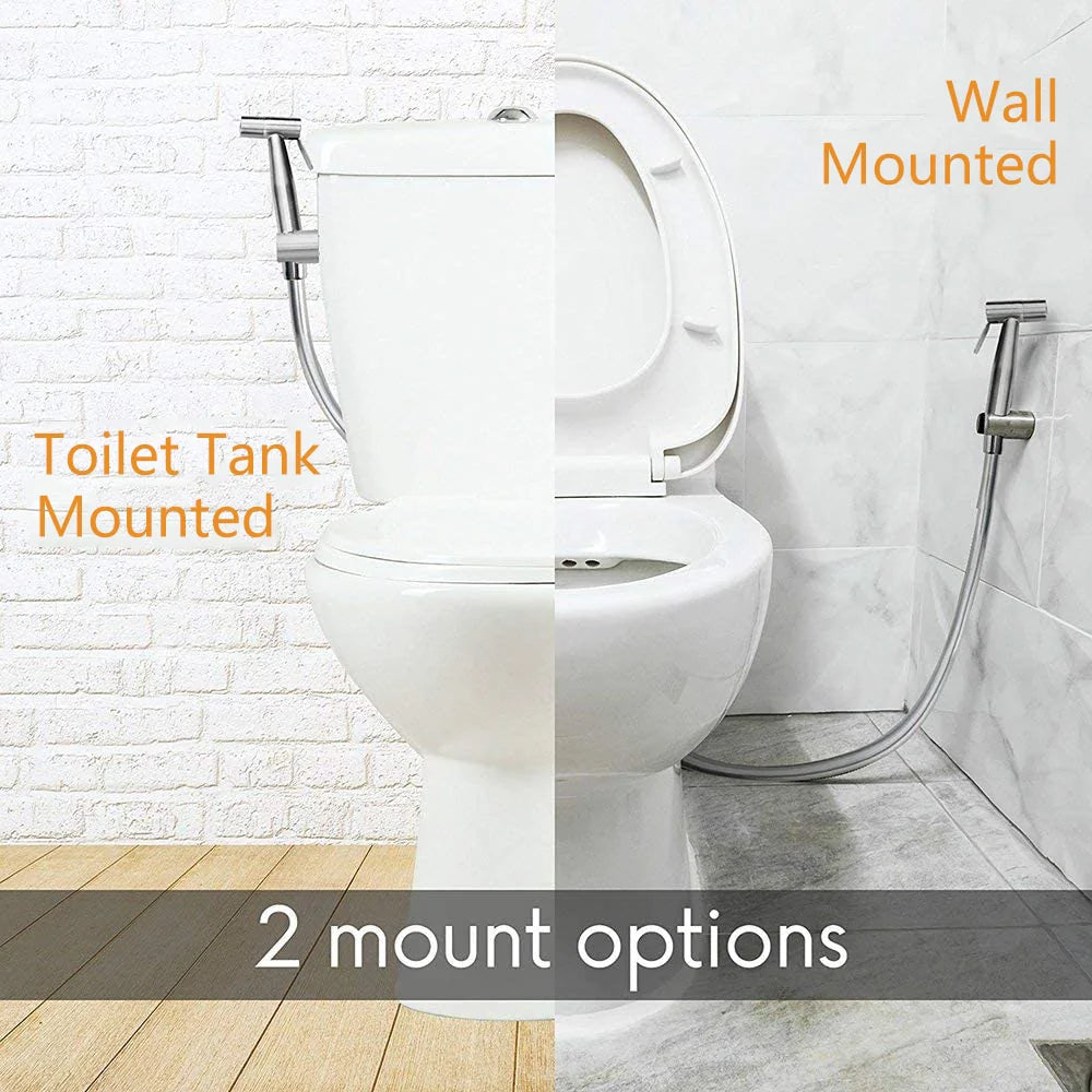 Toilettes Shattaf Adaptateur Tuyau Bidet Spray Pomme de douche à main en acier inoxydable US