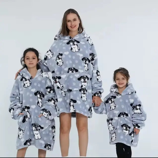 Sweat à capuche en velours surdimensionné en peluche