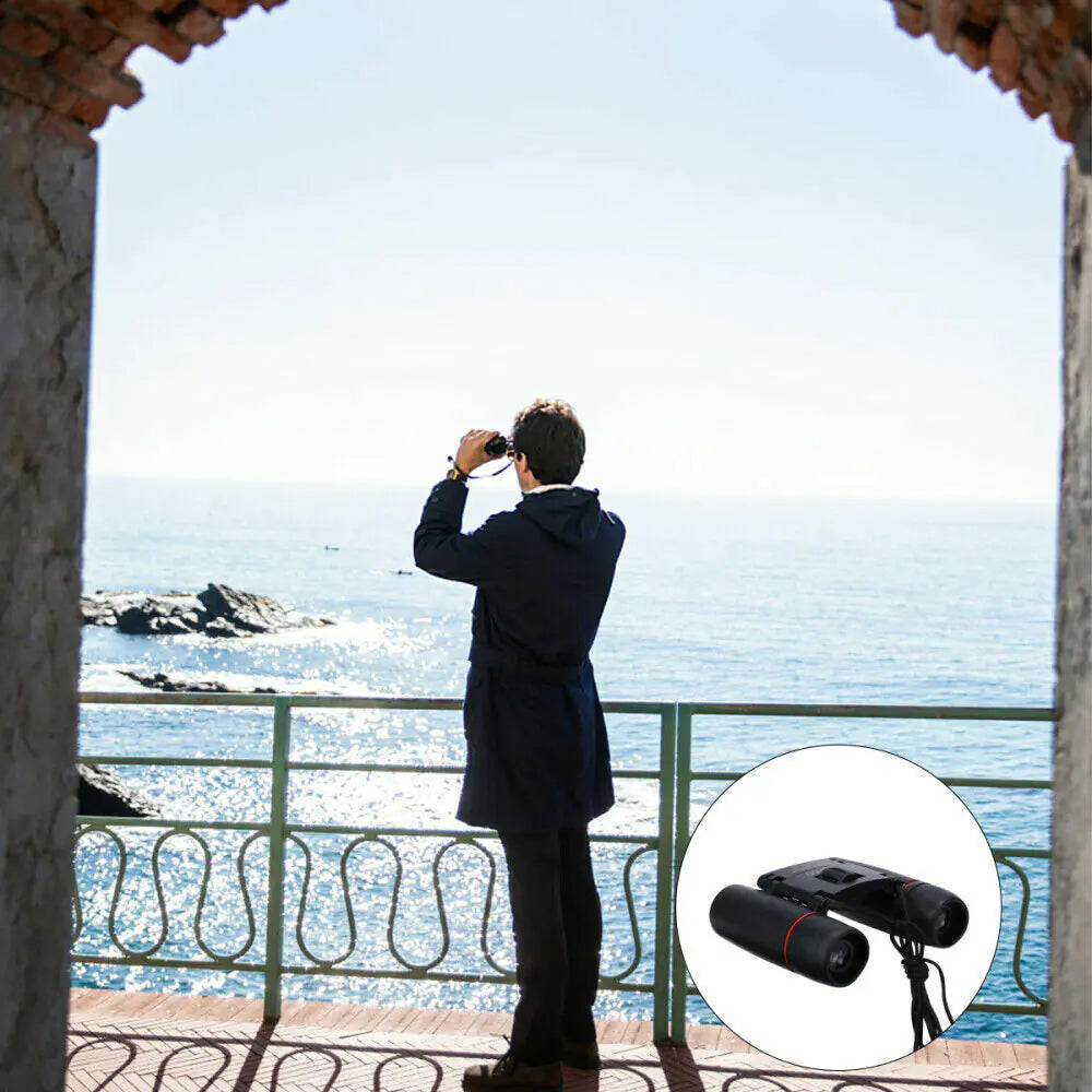 Jumelles 30x60 Zoom Voyage en plein air Télescope pliant compact Chasse Jour/Nuit