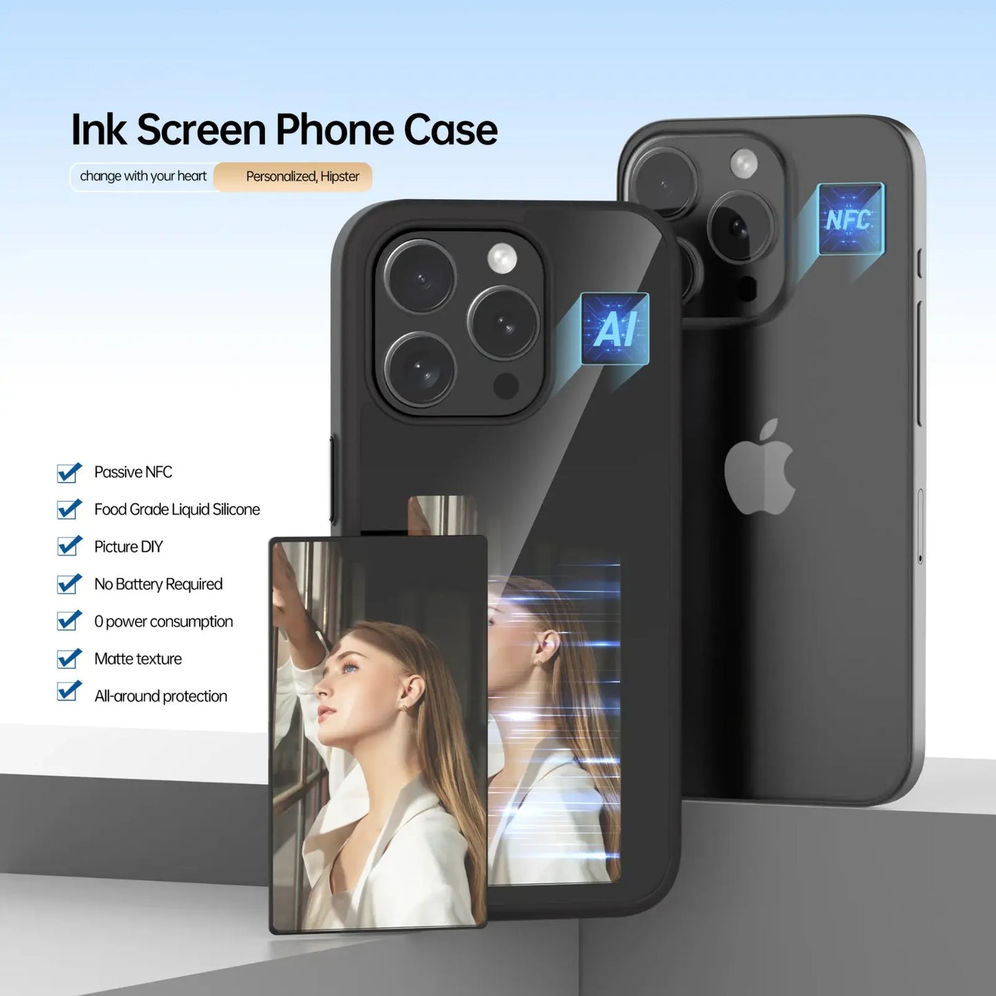 Coque de téléphone à projection d'écran