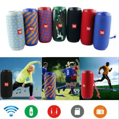 Haut-parleur Bluetooth Sans Fil Étanche Extérieur Stéréo Basse USB/TF/FM Radio LOUD