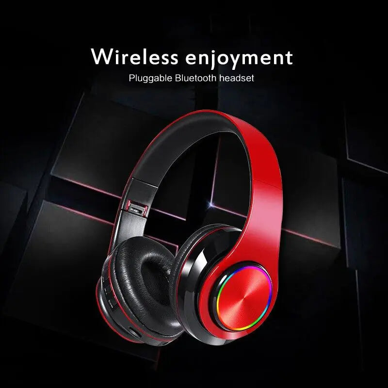 Casque Bluetooth sans fil Super Bass Écouteurs stéréo pliables Casques Micro