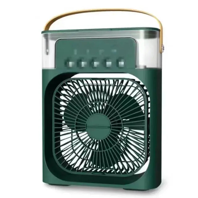 Ventilateur électrique USB 3-en-1 portable avec veilleuse à LED et humidificateur de brouillard d'eau