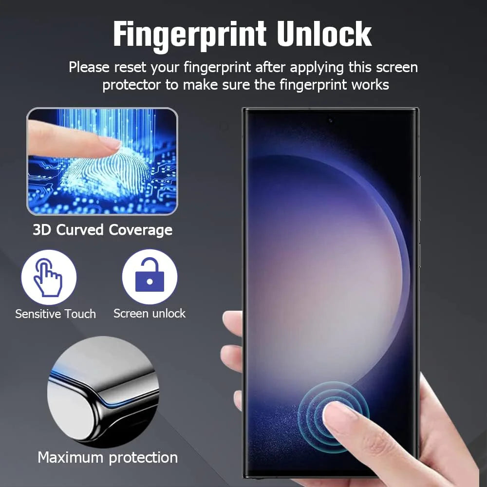 Protecteur D'écran En Verre Trempé Lens Hydrogel Pour Samsung S23 S22 Ultra Plus USA