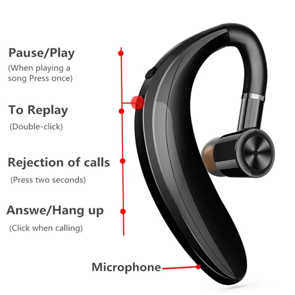 Casque d'écoute sans fil Bluetooth 5.0 Casque de conduite de camionneur Réduction du bruit