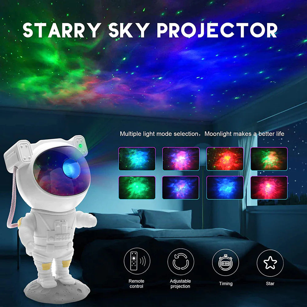 Projecteur d'astronaute Galaxy Starry Sky Night Light Ocean Star LED Lamp Remote