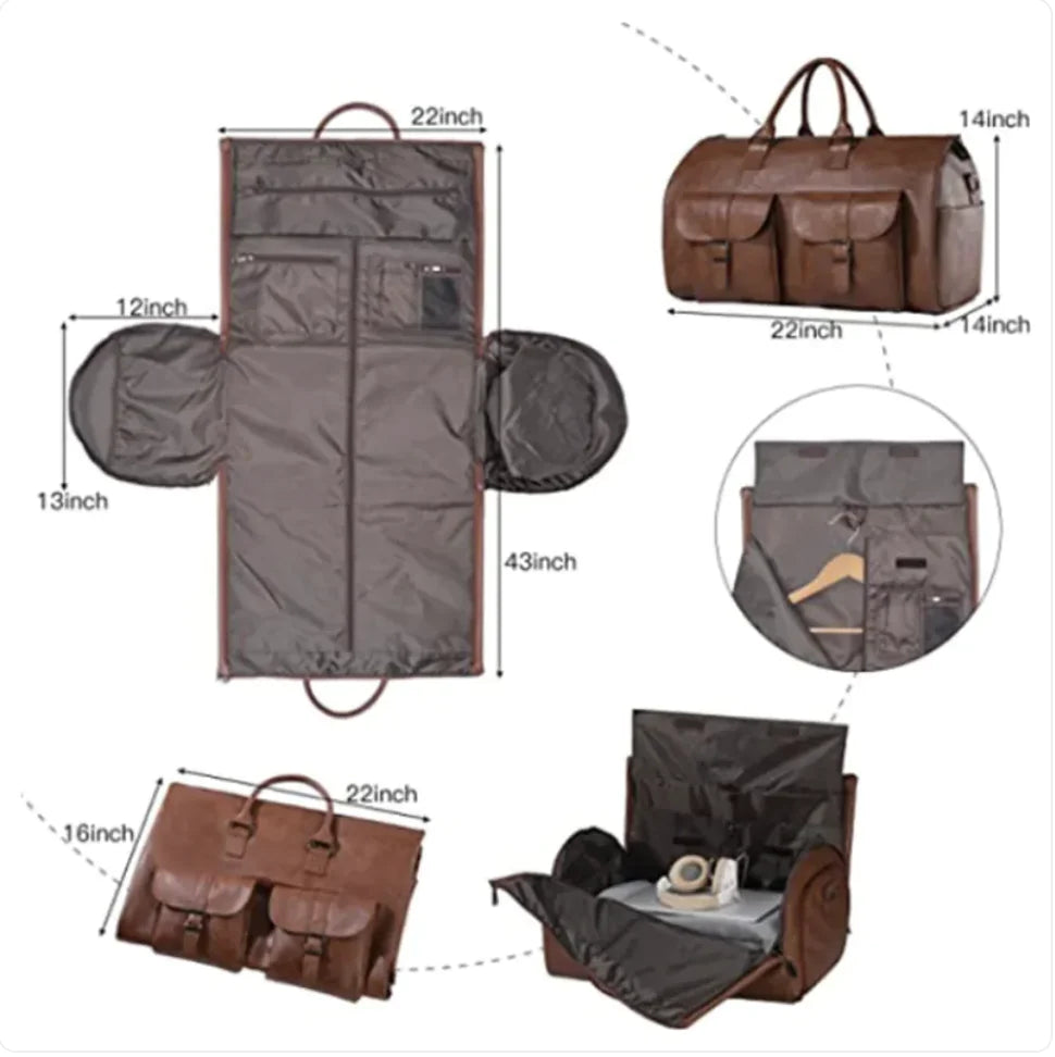 Sac à vêtements de voyage convertible et bagages à main