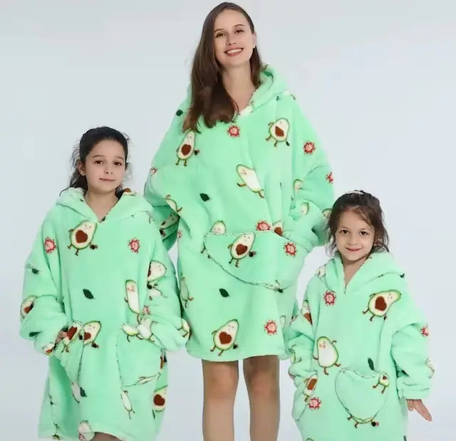 Sweat à capuche en velours surdimensionné en peluche
