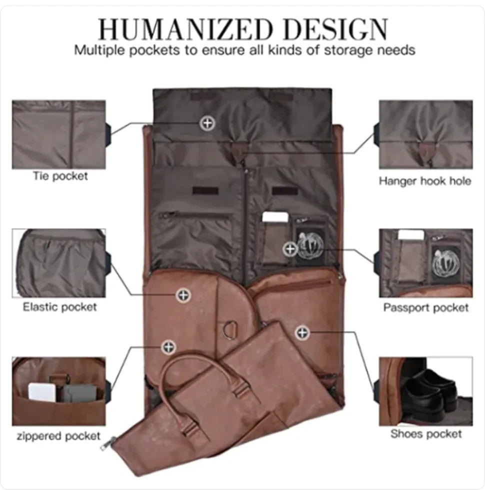 Sac à vêtements de voyage convertible et bagages à main