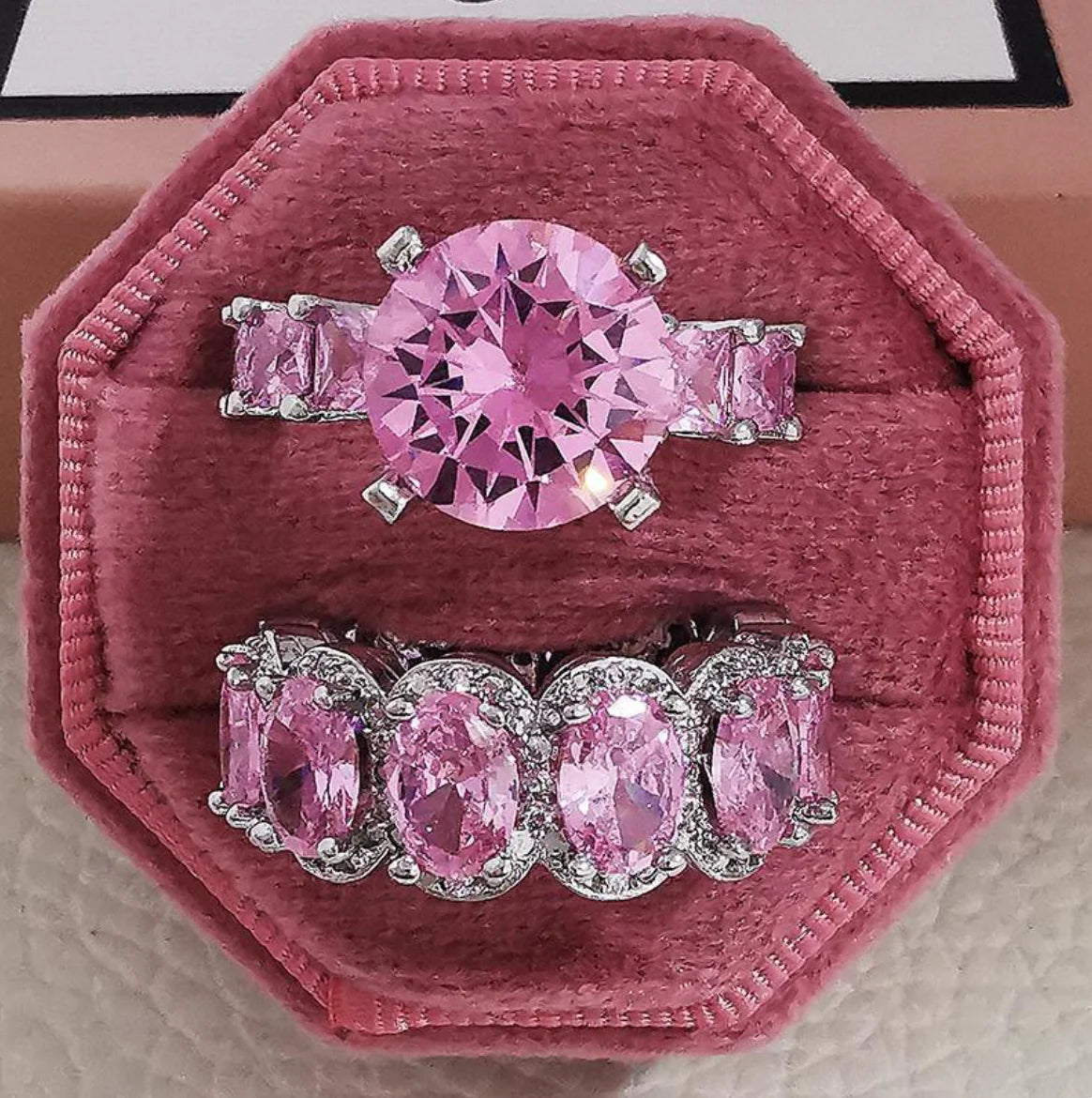 Bague de fiançailles en diamant complet super étincelant pour femmes