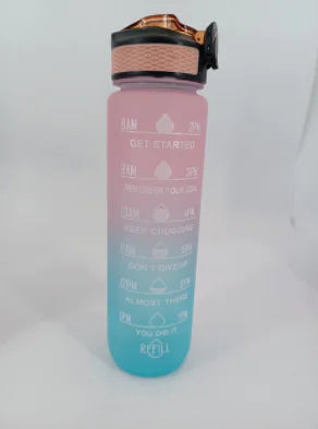 Bouteille d'eau de 1 litre Bouteille d'eau de sport de motivation étanche