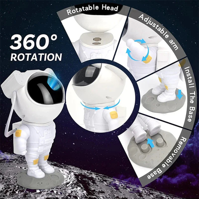 Projecteur d'astronaute Galaxy Starry Sky Night Light Ocean Star LED Lamp Remote