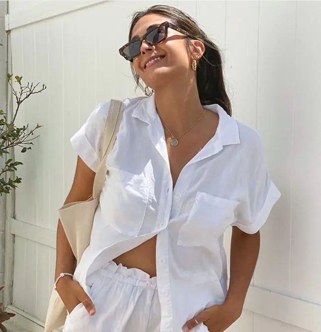 Chemise À Manches Courtes Et Short