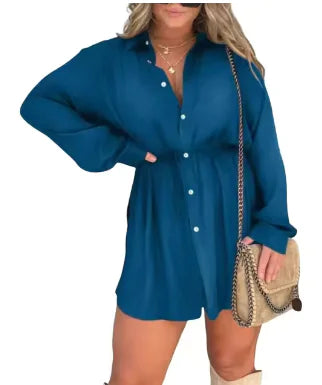 Robe barboteuse à col en V pour femme