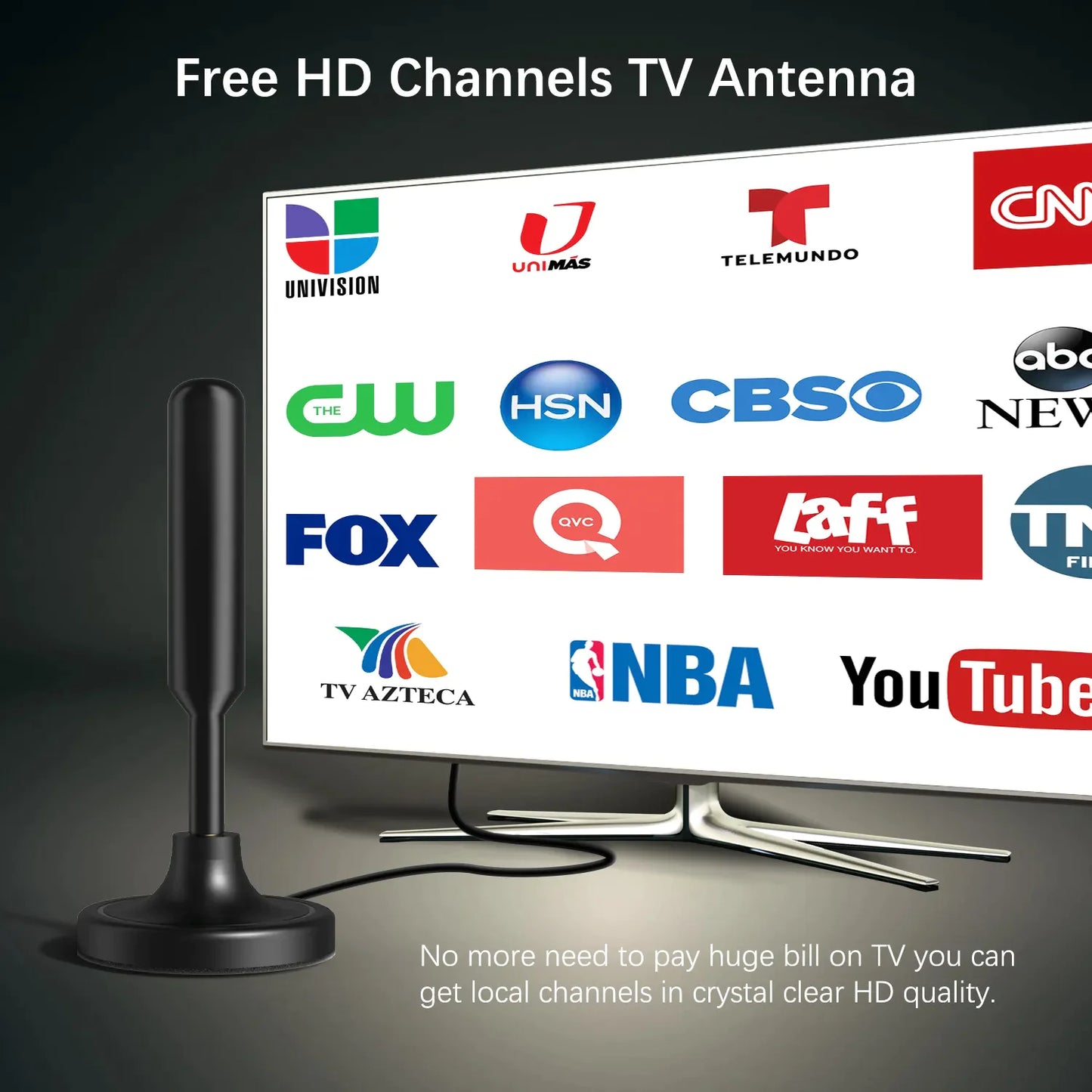 5600Miles Antenne TV améliorée HDTV Amplifiée Numérique 4K 1080P Longue Portée Intérieur