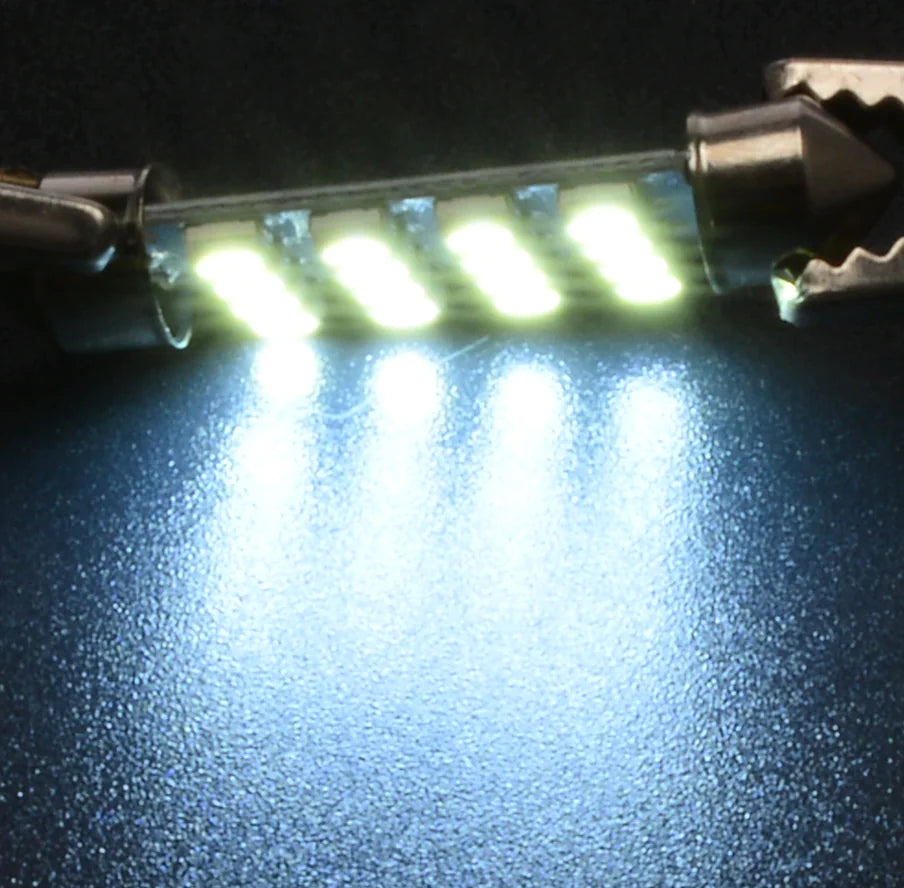 14Pcs T10 36mm LED Intérieur Accessoires de voiture Kit Carte Dôme Plaque d'immatriculation Lumières