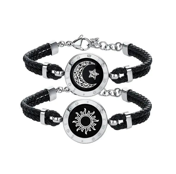 Bracelet de couple à détection intelligente Sun-Moon
