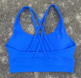 Soutien-gorge de sport de fitness à dos croisé pour femmes