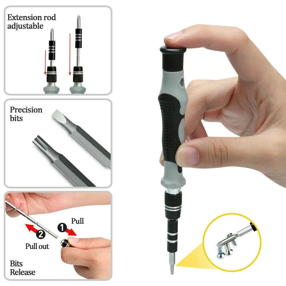 Jeu d'embouts de tournevis magnétiques pour iPhone Kit d'outils Macbook Montre de réparation 117PCS