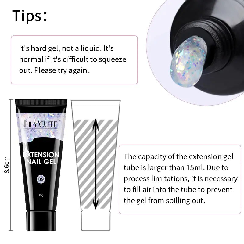 Ensemble de kit de vernis à ongles en gel d'extension