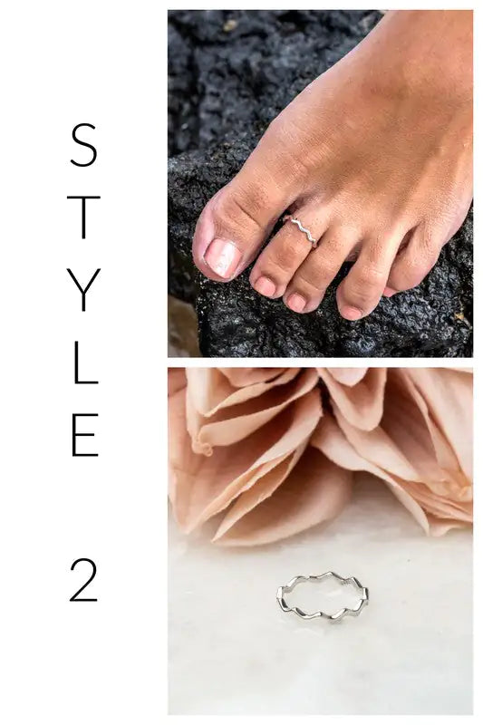 Anneaux d'orteils en argent sterling