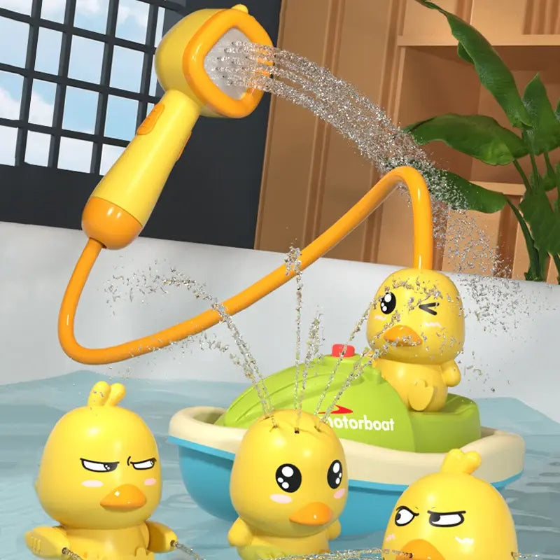 Ensemble de jouets de bain pour bébé en spray de canard électrique