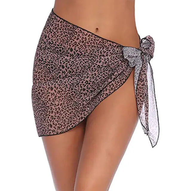 Enveloppe de sarong de plage en mousseline de soie transparente