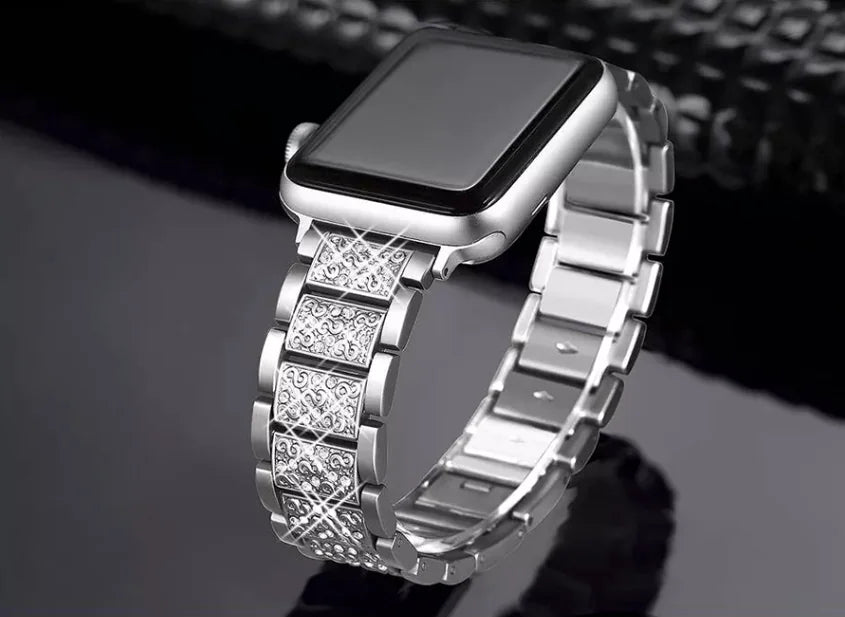 Crystal Bling Band Case iWatch Strap pour Apple Watch Ultra Series 8 7 SE 6 5 4 3
