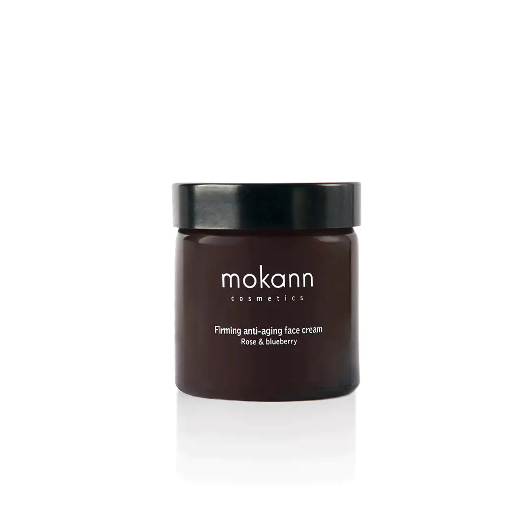 Crème raffermissante pour le visage anti-âge Rose et Blueberry. Nourrir, hydrater et effacer profondément la peau. Enrichi en antioxydants et en mélange d'huiles nourrissantes.