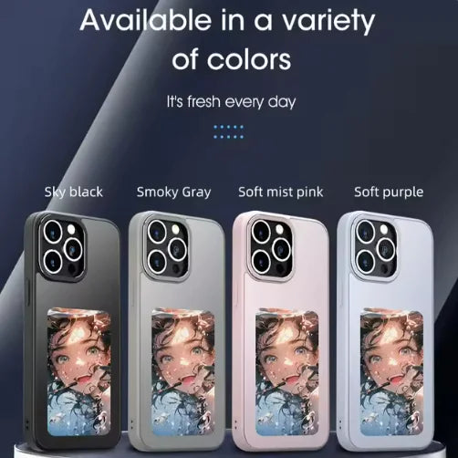 Étui pour iPhone 15 Pro à encre électronique 4 couleurs DIY avec écran NFC